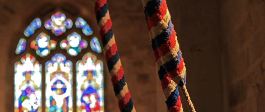 Church bells ropes