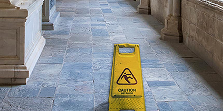 Cleaning hazard sign