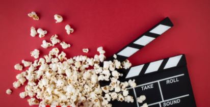 Popcorn covering clapper board