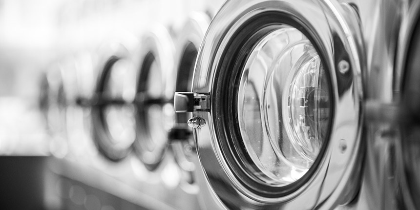 Row of washing machines