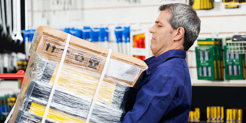 Man carrying heavy box