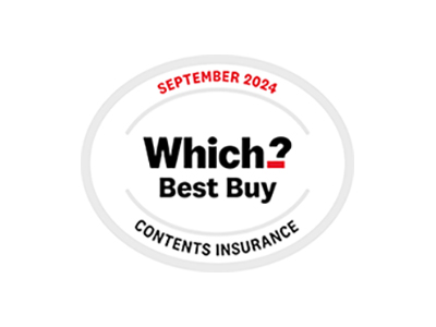 Which? logo with surrounding text reading - Best Buy September 2024 - Contents insurance